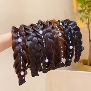 Pinapple ที่คาดผมวิกผมแบบบิดเกลียว กิ๊บผู้หญิง ก้างปลา ที่คาดผมถักเปีย ชิ้นเดียว สูง กะโหลกศีรษะ กันลื่น