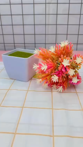 DRPT60 Pot Tanaman Hias Bunga Melati Plastik Ornamen Pot Bonsai Artificial Flower Decoration