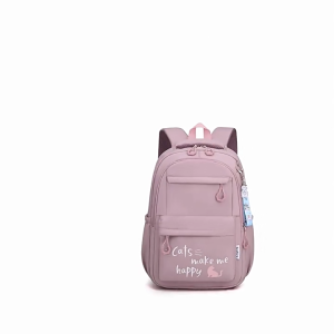 Tas Ransel Sekolah Anak TK SD SMP FREE BOTOL JAM - Tas Ransel Anak Perempuan Cats Make Me Happy BISA COD