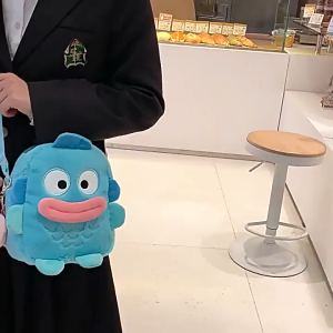 Túi đeo chéo hoạt hình cá hề Sanrio Hangyodon ngộ nghĩnh túi đeo vai hình cá dễ thương đi du lich đi chơi