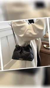 Qv SHOP ￼กระเป๋าสะพายไหล่ สะพายข้าง อเนกประสงค์ ทรงบักเก็ต สไตล์เกาหลี แฟชั่นมาใหม่