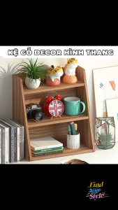 FREESHIP Kệ Sách Hình Thang Kệ Trang Trí Décor Kệ Gia Vị Mini Tự Lắp Ghép Tatana PK012