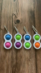 [Happy Kids] Mini Pop It Keychain Simple Dimple Finger Bubble Popping Stress Relief Toy 灭鼠先锋钥匙扣 Pop It Murah - BT440