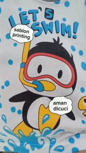 Setelan Baju bayi anak laki laki motif karakter ANIMAL PENGUIN usia baby 3-15 bulan Max BB 10 kg