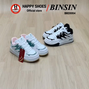 [🥇ของแท้100%🚚ส่งด่วน🔢เบอร์37-41] BINSIN รองเท้าผ้าใบหนัง sneakers ออกกำลังกาย ผู้หญิง รุ่น BNS5004 สวย นุ่มเบา สบายเท้า