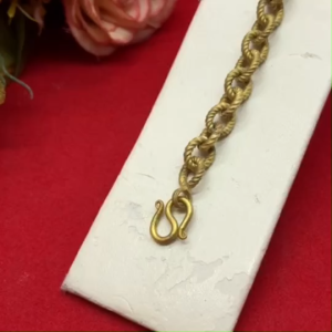 สร้อยข้อมือทองเหลืองลายโซ่ ความยาว 7 นิ้ว ทองเหลืองแท้ งานดิบ ไม่ได้ชุบ ทองเหลืองโบราณ ใส่ได้ทุกโอกาส พร้อมส่ง