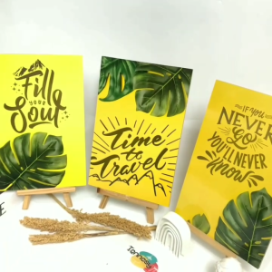 TENNESY Hiasan Dinding Motivasi Slogan Daun Monstera 20x30cm Dekorasi Dinding Kamar Tidur Pajangan Kayu Poster Dekorasi Rumah