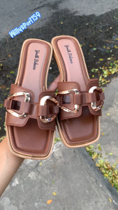 Sandal Wanita Flat Slip on Teplek Elegan Aksesoris Simpel Trendi Fashion Anti Slip