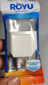 ROYU Electrical Plug Converter Round to Flat Plug