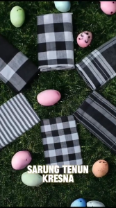 Sarung Tenun Dus Kresna Murah Berkualitas Motif Hitam Putih Monokrom