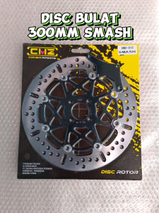 Piringan Cakram Smash New Bulat Besar 300mm Tebal 3mm Disc Brake Motor Shogun 125 Lebar Retro Klasik Sporty Elegan CMZ Racing Black Edition Motorcycle