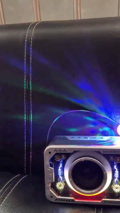 Wireless Bluetooth speaker Color light audio portable card audio K song wireless microphone subwoofer