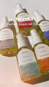 Dapat 5 Botol Parfum Hair & Body Fragrance Mist Mezuca 30mL with Vitamin E and Aloe Vera BPOM
