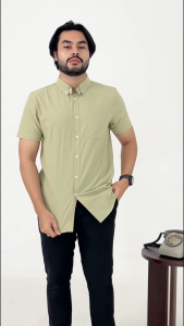 Kemeja Lengan Pendek Oxford Hey Man Modern Fit