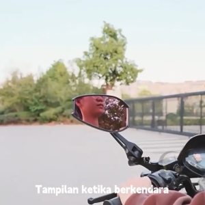 Motorcycle Side Mirror Street King AOS4 Carbon Anti-glare Street King Adjustable Blue Pink Lens Made IN Thailand