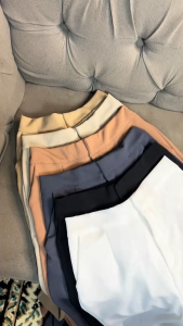 Cozie  Panst Ukuran Besar Big Size I Highwaist Cullot Panst - Rib Knit Panst - Celana Kulot Wanita -  petite Friendly - Celana Anti Kusut Karet Panjang High Kaki  Kaki Comfy Basic Formal