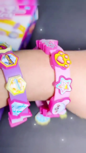 4 Set DIY Charm Beads and Blocks Handmade Bracelet Adjustable Wristband Crafts for Kids Toys