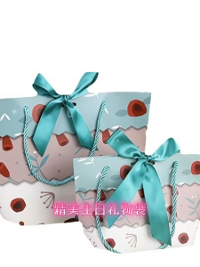Paperbag Abstrak Flowers Pita Lucu Tas Kado Hampers