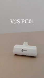 V2S PC01 2.4A Mini Power Bank 5000mah Portable Mobile Phone Charger External Battery Power Bank Plug Play Type-C Output