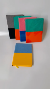 Buku Agenda Buku catatan Dua Warna Hard Cover Bahan Kulit Jurnal Garis A5 Notebook Diary Book D1-009