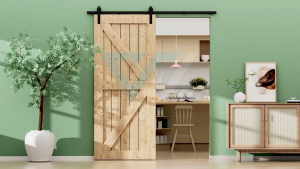 Barn Door Slide Track Barn Door 4.9FT/6FT/6.6FT/8FT/9.8FT Barn Sliding Door Guide Sliding Rail Close Slides Mechanism Lock Carbon Sliding Door Steel Rustic Interior Wood Hardware Barn Door Slides