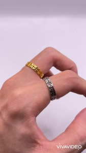 Nhẫn kim tiền trơn titan không gỉ xi mạ 18k xi trắng bạch kim có hộp đủ size cho nam và nữ trangsucmoiluatuoi.RIN