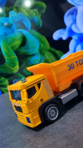 Diecast Miniatur Mainan Mobil Dump Truk Tanah Allow Heavy Truck Pullback