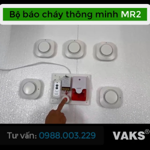 Hệ thống báo cháy thông minh cho nhà trọ khách sạn chung cư mini - MR2- tích hợp 1 đầu báo khói