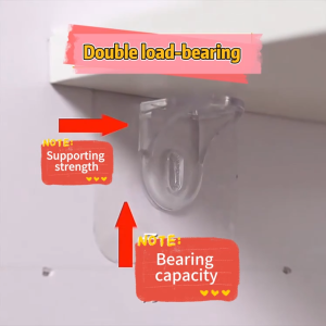 Self Adhesive Shelves Support Holder - Closet Cabinet Layered Partition Pin - Shelf Clapboard Bracket Pegs - Punch-free Layered Partition Bracket