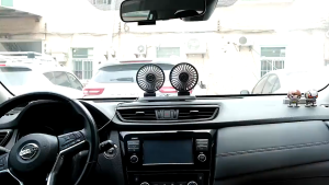 Car Strong Dual Fan Air Conditioning Double Booster Cooler 360 Desktop USB Mini Fan For Car Van Truck Kipas Kereta Home