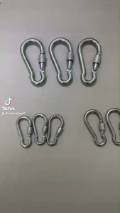 Móc khoá AN TOÀN ren vặn DÀY 6MM inox 304 thép không rỉ đa năng