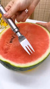 2-in-1 Stainless Steel Multifunctional Fruit Cutter Watermelon Windmill Cutter Slicer Tool