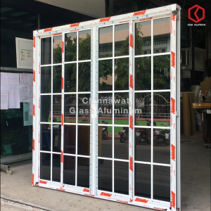 ยอดขายอันดับ1 200x200ประตูบานเลื่อนอลูมิเนียม แบ่ง4ช่องตกแต่งลาย หนา1มิลเต็ม กระจก5มิล แข็งแรง สวย พร้อมส่ง ค่าส่งถูก คุ้มค่าคุ้มราคา?