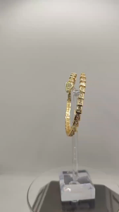 Perhiasan Ular Gelang Sisik Ular Membungkus Pergelangan Perhiasan Wanita