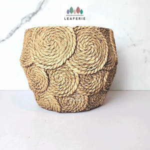 The Leaferie Parker plant pots Cement Rattan flowerpot flowerpots flower pot planter planters