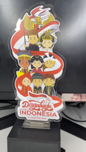 Piala Akrilik Kemerdekaan Plus Tatakan Souvenir Hadiah Lomba 17 Agustusan (Limited Edition) Dirgahayu Republik Indonesia Juara Lomba Balap Karung Panjat Pinang
