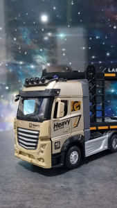 Diecast Miniatur Mainan Mobil Kontainer Truk Trailer Car Carrier Towing Metal Skala 1/24 Jumbo