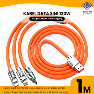 [COD] KABEL DATA CHARGER MICRO USB/TYPE C/LIGHTING 120W KD36