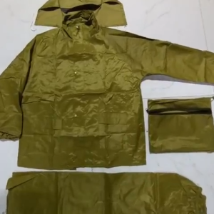 bộ áo mưa màu vàng cỏ úa áo đi mưa chống thấm ướt đường may chắc chắn