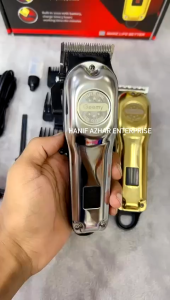 Original Geemy Cordless Professional Hair Trimmer 5W Digital Display Electric Beard & Hair Clipper Rechargeable Runtime 180 Min Hair Cutting Machine-GM6668