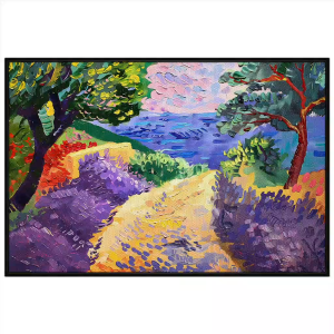 Tranh phong cảnh con đường ra biển tranh treo tường dán tường decor nội thất.CGI-833