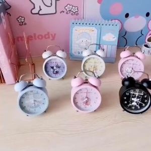 ใหม่ขนาดใหญ่ 16 ซม.การ์ตูนแหวนนาฬิกาปลุกน่ารักและสร้างสรรค์เด็กนักเรียนห้องนอนข้างเตียงเงียบตารางนาฬิกา