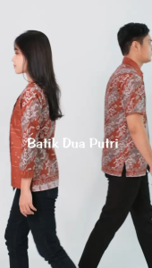 Batik Wanita Blouse Atasan Modern Sompal Lilin Batik Dua Putri