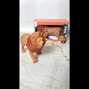 Mainan Hewan Singa Bisa Jalan Ada Lampu dan Suara - Robot Figur Lion Baterai Anak Edukasi