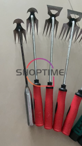 Alat Pencabut Rumput Liar Di Halaman Rumah Untuk Keperluan Taman/Akar Tanaman/Gagang Karet Merah/Tidak Mudah Berkarat Cangkul Garu Weeding garu Harrow