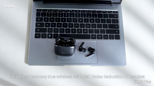 [Kết nối 2 trong 1] Tai nghe tai nghe có mic BT giảm tiếng ồn Hoco eq10 Plus không dây chuẩn TWS Bluetooth 5.4 ANC + enc có hiển thị điện LED