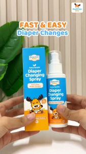 Moose Gear Baby Diaper Changing Spray 95ml Extra Gentle Natural Tiny Bottle Quick & Easy