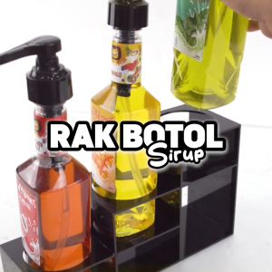 Rak Botol Sirup Akrilik Isi 4
