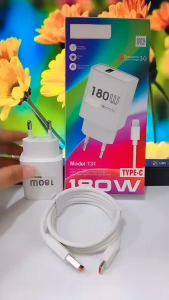 Charger HP 1USB Model 131 Travel Charger 180W Super VOOC Support Fast Charging