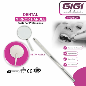 GIGI Tools Premium Dental Mouth Mirror with Handle Stainless Steel Scaler CE For Professional Use